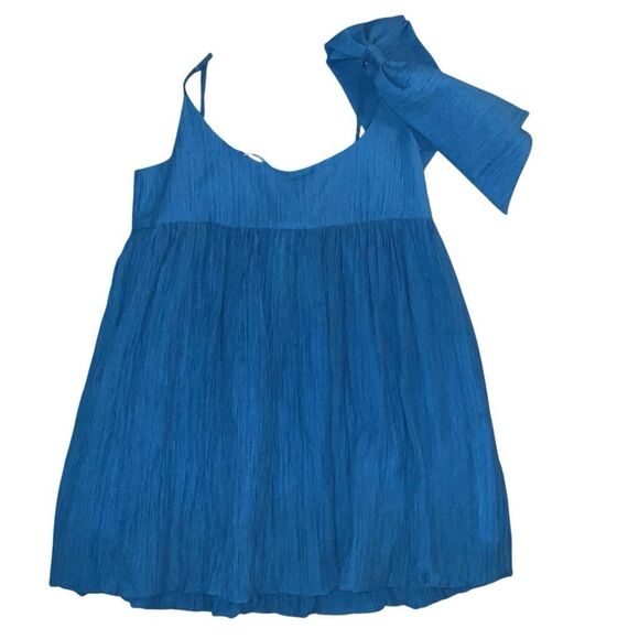 Gianni Bini x Jess Southern Lennon Crinkled Scoop Neck Bow Shoulder Dress - Picture 5 of 6